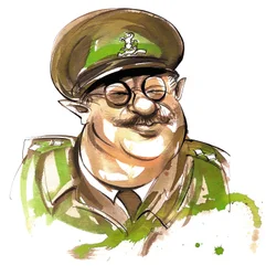 Arthur Lowe als Captain George Mainwaring in BBC-televisiekomedie Dads Army